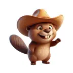 Cowboy Hat Beaver Stickers Icon
