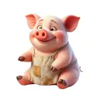 Piglet Apron Stickers Icon
