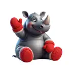 Rhino Mitten Stickers Icon