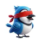 Blindfold Blue Jay Stickers Icon