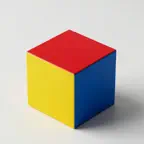 TricolorCubi — Spatial Puzzle iOS Icon