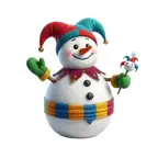 Jester Snowman Stickers Icon