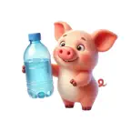 Water Bottle Piglet Stickers Icon