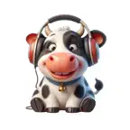 Headphone Cow Stickers Icon