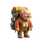 Old Man Backpack Stickers iOS Icon