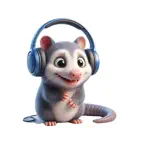 Headphone Opossum Stickers iOS Icon