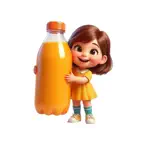Orange Juice Girl Stickers iOS Icon