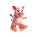Piglet Trainers Stickers iOS Icon