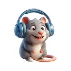 Headphone Rat Stickers iOS Icon