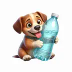 Water Bottle Puppy Stickers iOS Icon