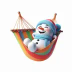 Snowman Hammock Stickers iOS Icon