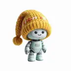 Woolly Hat Robot Stickers Icon