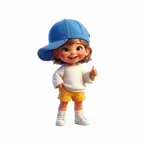 Ballcap Girl Stickers iOS Icon