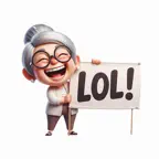 LOL Old Lady Stickers iOS Icon