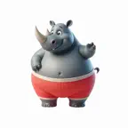 Rhino Underpants Stickers Icon