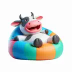 Beanbag Cow Stickers iOS Icon