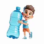 Water Bottle Boy Stickers Icon
