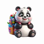 Backpack Panda Stickers iOS Icon