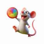 Frisbee Rat Stickers Icon