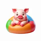 Beanbag Piglet Stickers Icon