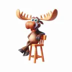 Barstool Moose Stickers Icon
