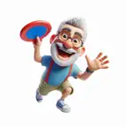 Frisbee Grandad Stickers Icon