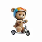 Scooter Teddy Stickers Icon