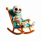 Rocking Chair Skeleton iOS Icon