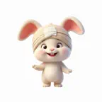 Bandage Bunny Stickers iOS Icon
