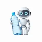 Water Bottle Robot Stickers Icon