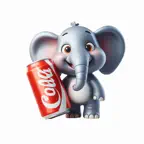 Elephant Cola Stickers Icon