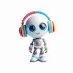 Headphone Robot Stickers iOS Icon