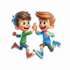 High Five Boy Stickers iOS Icon