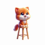 Barstool Kitten Stickers iOS Icon