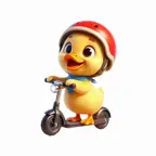 Duckling Scooter Stickers iOS Icon
