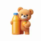 Orange Juice Teddy Stickers iOS Icon