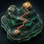 Contourfall: Terrain Puzzle iOS Icon