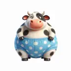 Underpants Cow Stickers iOS Icon