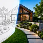 Exterior & Landscape Design AI iOS Icon