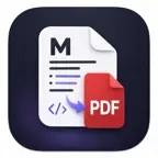 Markdown to PDF .md Converter iOS Icon