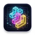 Xếp Gạch Cổ Điển: Neon Drop iOS Icon