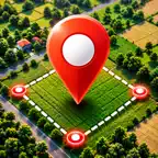 GPS Area Measure: Field & Land iOS Icon