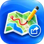 Draw on Map: Route Planner iOS Icon