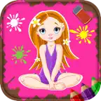 Coloring Pages for Girls - Fun Games for Kids iOS Icon