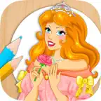 Paint and color princesses - Educational game iOS Icon