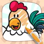 Coloring book farm animal iOS Icon