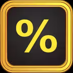 Tip Calculator % Gold iOS Icon