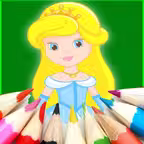 Girls Princess Coloring Pages Education Game iOS Icon