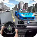 Racing In Police Car iOS Icon