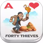 Forty Thieves Solitaire Hearts & Spades Patience iOS Icon